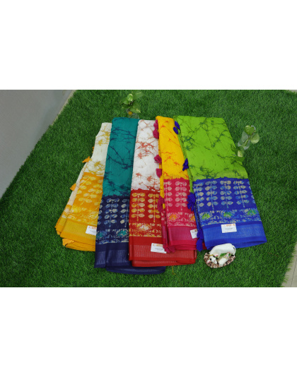 Printed Tussar Cotton Saree