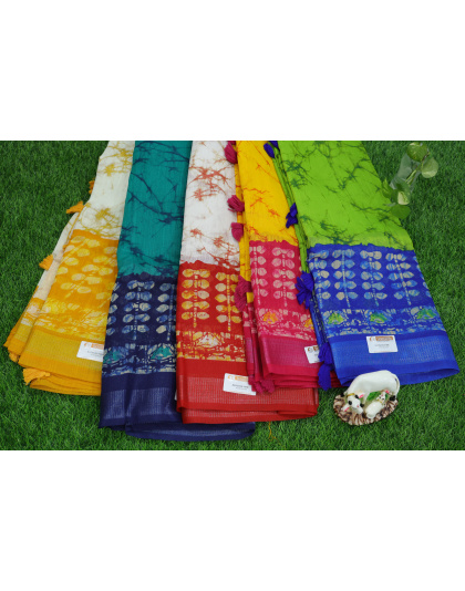 Printed Tussar Cotton Saree