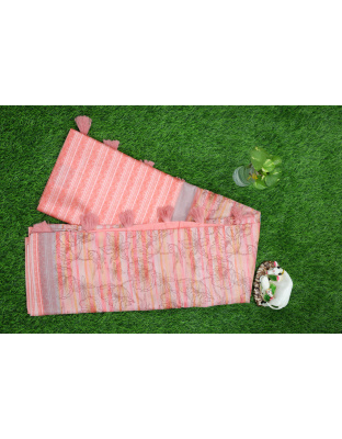 Cotton  Pink Saree