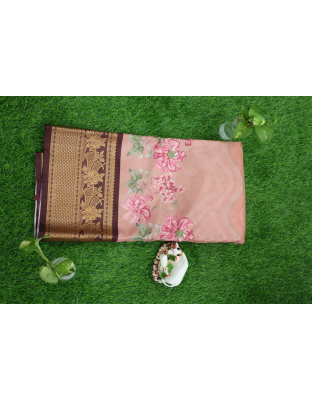 Rose Petal Charm Fancy cotton saree