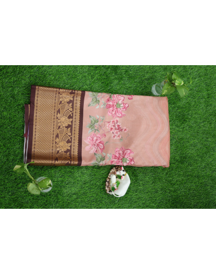 Rose Petal Charm Fancy cotton saree