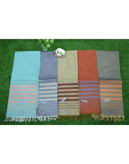 Linen-Cotton Fusion Saree