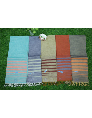 Linen-Cotton Fusion Saree