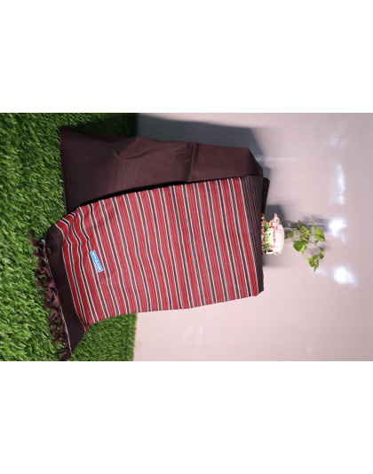 Petal and Bark Stripes Kanjeevaram Silk Saree