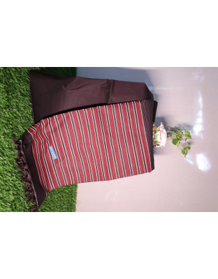 Petal and Bark Stripes Kanjeevaram Silk Saree