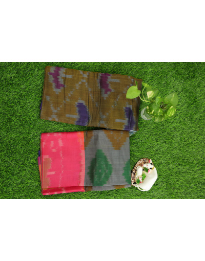 Linen-Colored Printed Saree