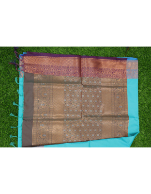 Blue Kanchipuram Silk Saree