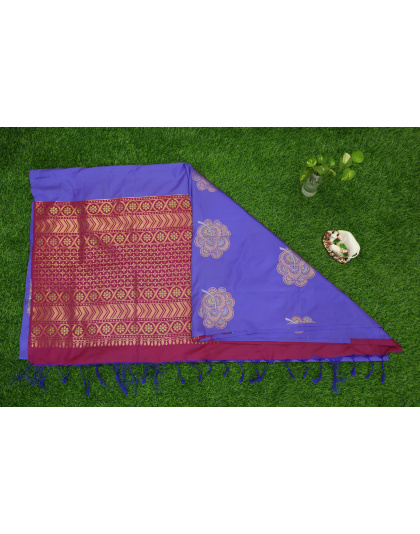 Violet Kanchipuram Silk Saree