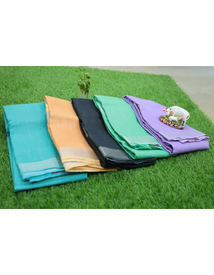 Pure Cotton Plain Saree