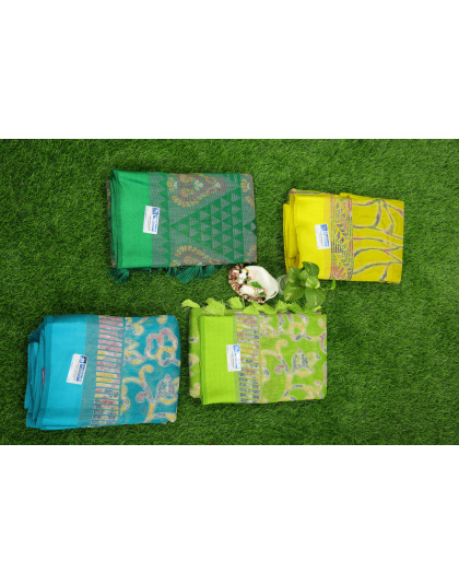 Cotton Gradient Printed Silk Saree