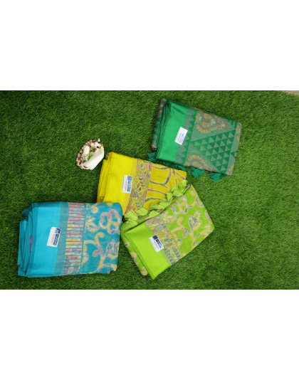 Cotton Gradient Printed Silk Saree