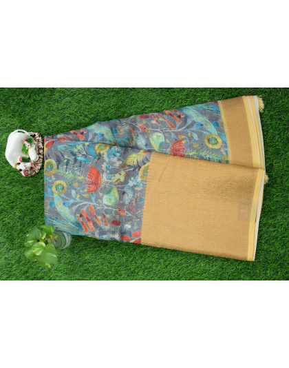 Fancy Printed Cotton Silk Saree