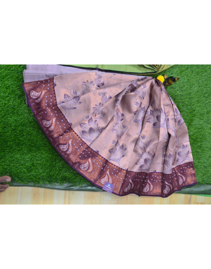 Lavish Green &amp; Purple Fancy Silk