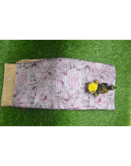 Blush Elegance Fancy Cotton Pink Saree