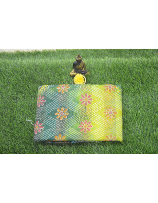 Emerald Grace Fancy Cotton Green Saree