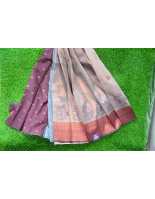 Rich Cocoa Semi Tissue Saree