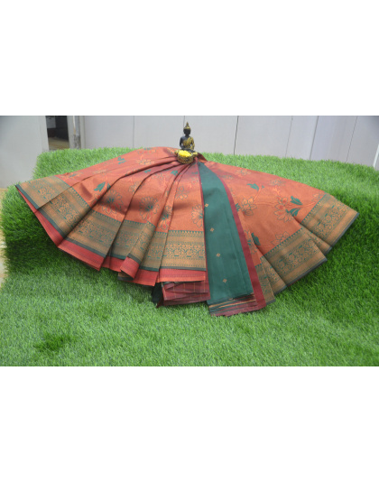 Soft Caramel Semi Tissue Saree