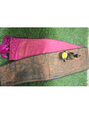 Regal Radiance Kubera Pink Silk Saree
