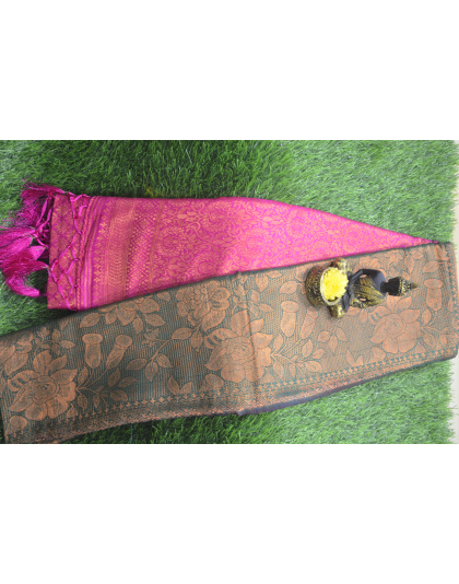 Regal Radiance Kubera Pink Silk Saree