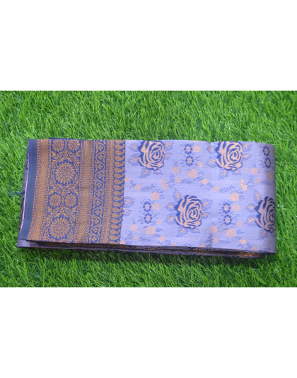 Grape Blossom Semi Tissue Saree