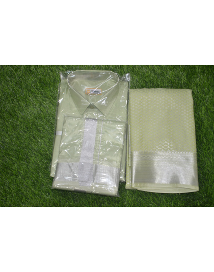 Classic Saree and Shirt Couple Set