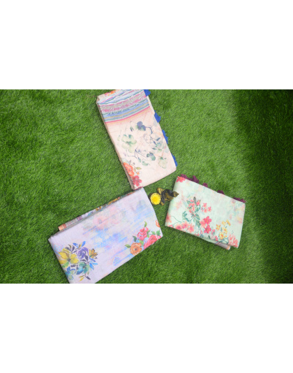Pastel Woven Saree