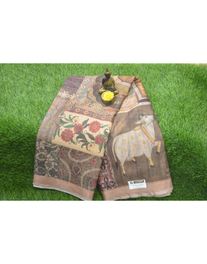 Vibrant Digital Tasser Saree