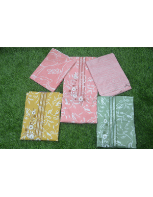 Cool Color Chudi Material