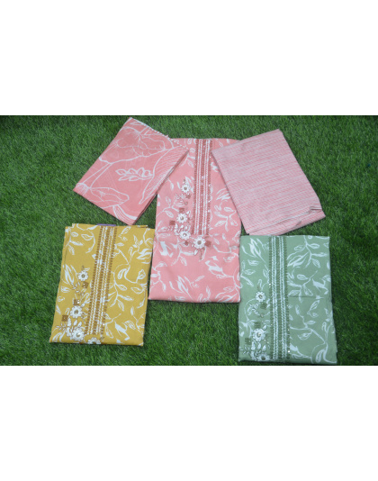 Cool Color Chudi Material
