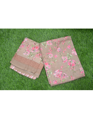 Elegant Brown Chudi Material
