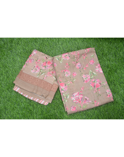 Elegant Brown Chudi Material