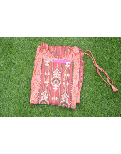 Elegant Peach Chudi Kurti